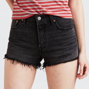 Levi 501 Black Jean Shorts